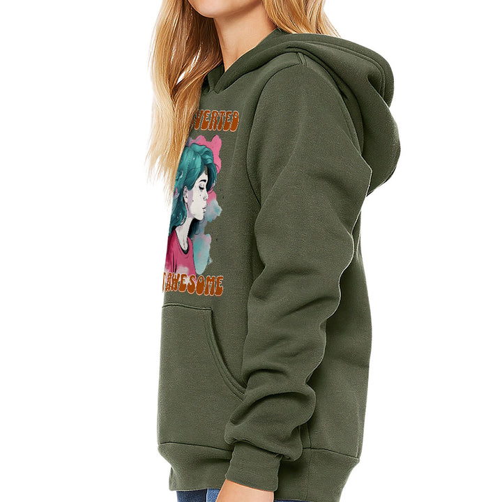 Introverted but Awesome Kids' Sponge Fleece Hoodie - Watercolor Kids' Hoodie - Graphic Hoodie for Kids