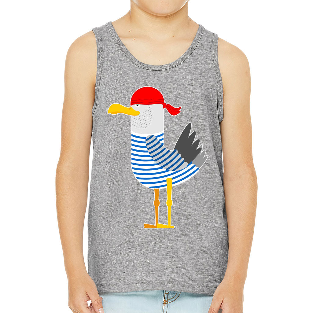 Bird Pirate Kids' Jersey Tank - Cool Sleeveless T-Shirt - Printed Kids' Tank Top