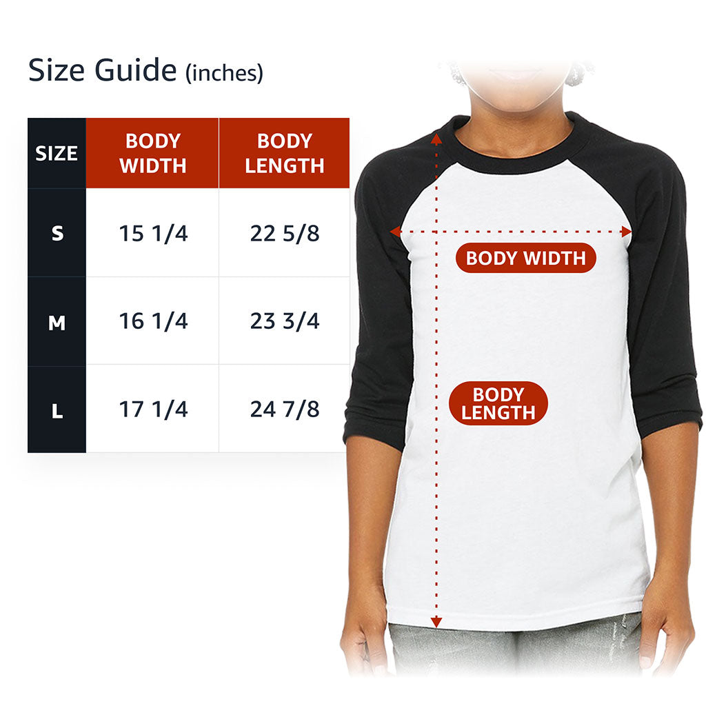 Whale Print Kids' Baseball T-Shirt - Yo Ho Ho 3/4 Sleeve T-Shirt - Graphic Baseball Tee