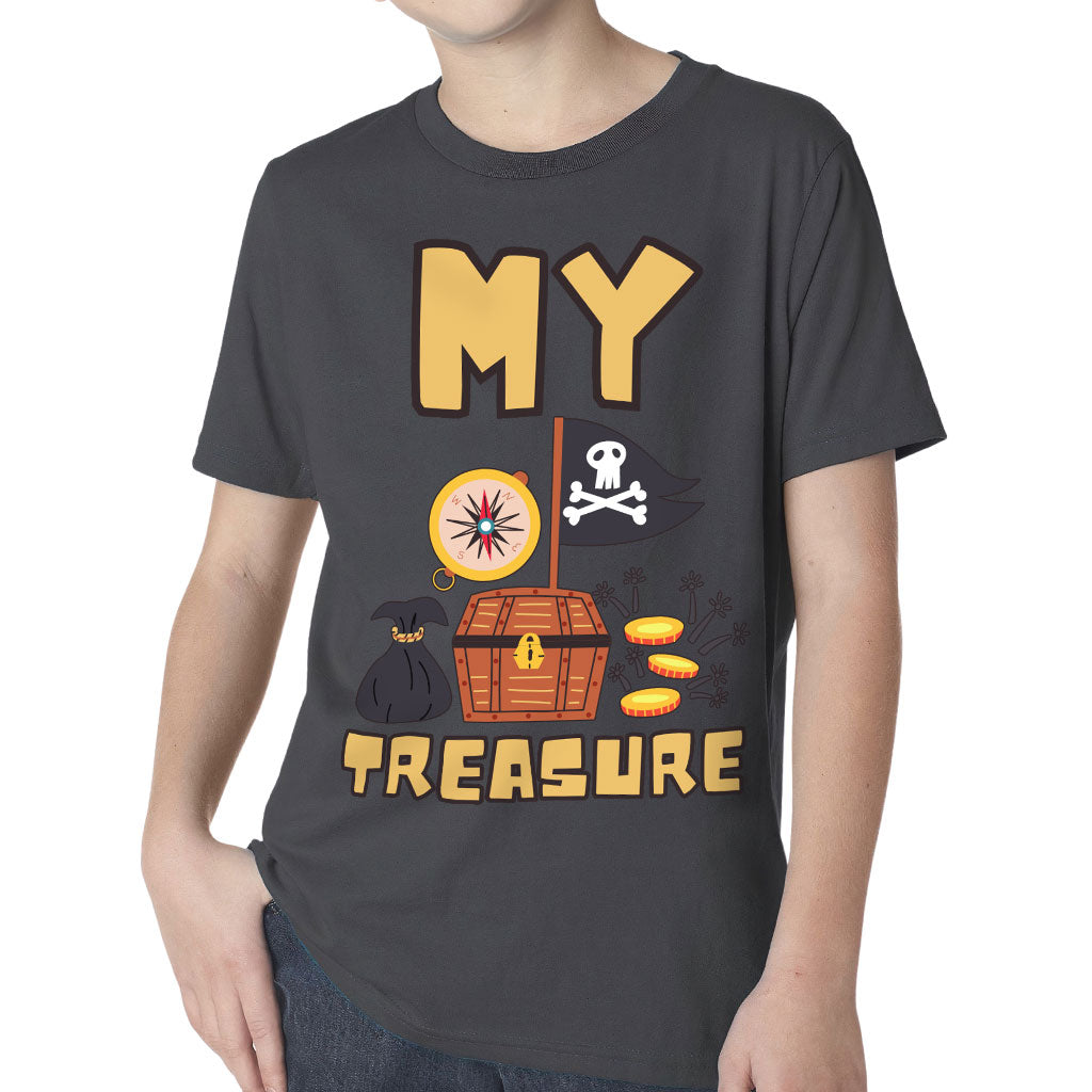 My Treasure Kids' Classic Fit T-Shirt - Pirate Design T-Shirt - Colorful Classic Fit Tee