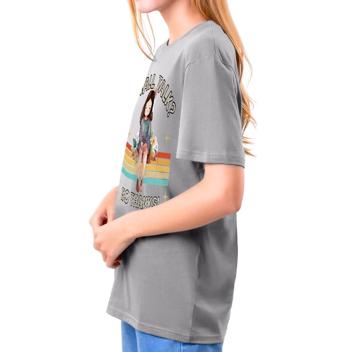 No Small Talk Kids' Classic Fit T-Shirt - Shy Girl T-Shirt - Art Classic Fit Tee