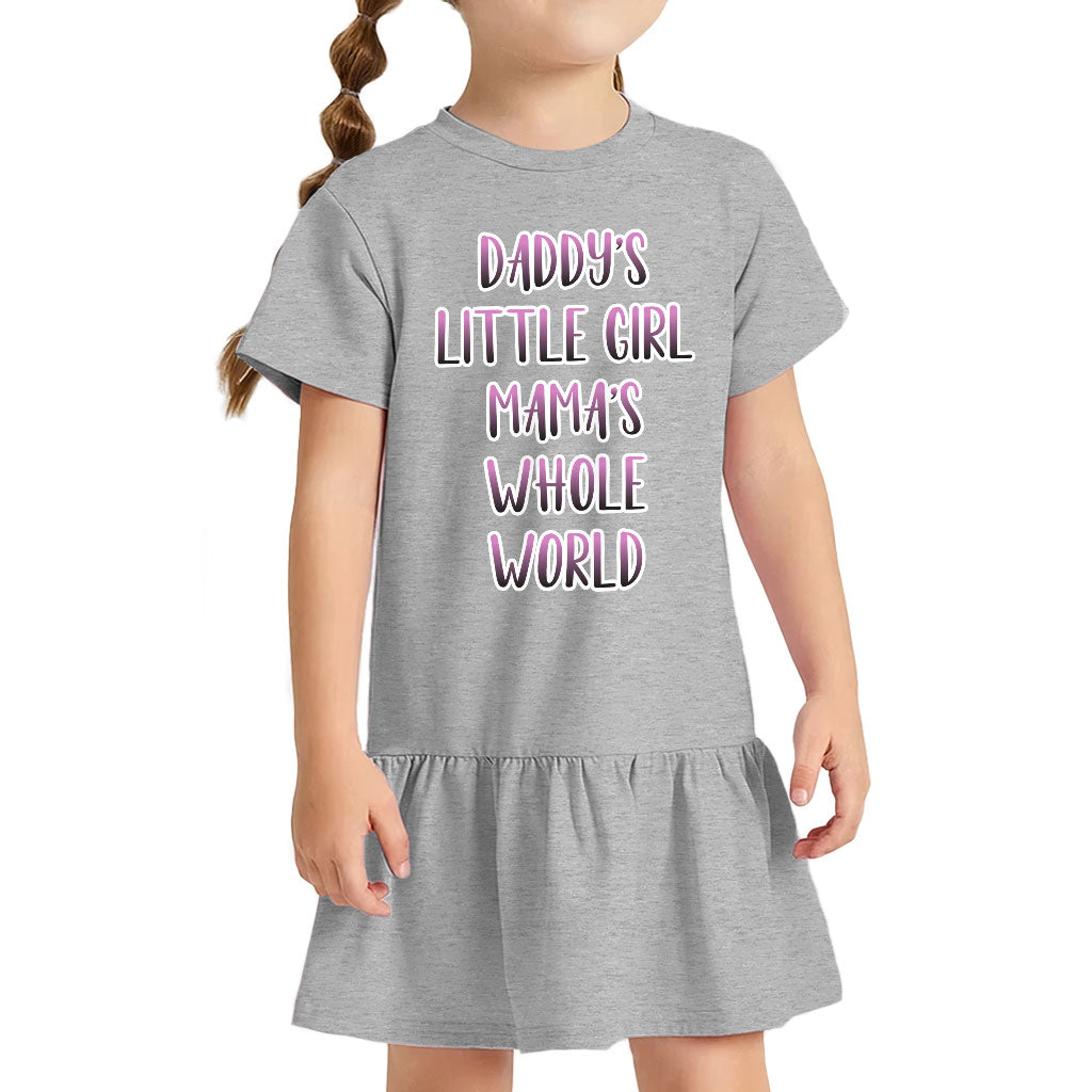 Daddy's Little Girl Toddler Rib Dress - Cute Girls' Dress - Printed Toddler Dress