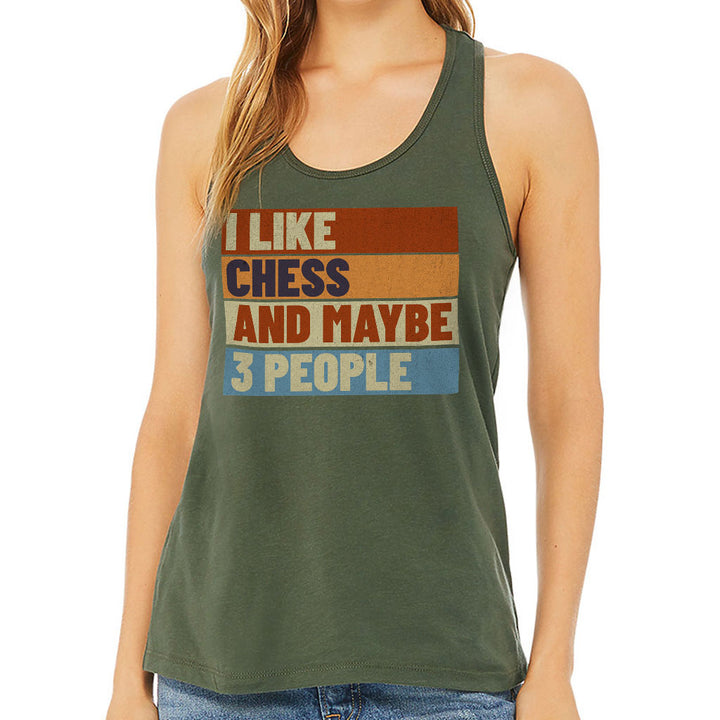 I Like Chess Women's Racerback Tank - Colorful Tank Top - Art Workout Tank