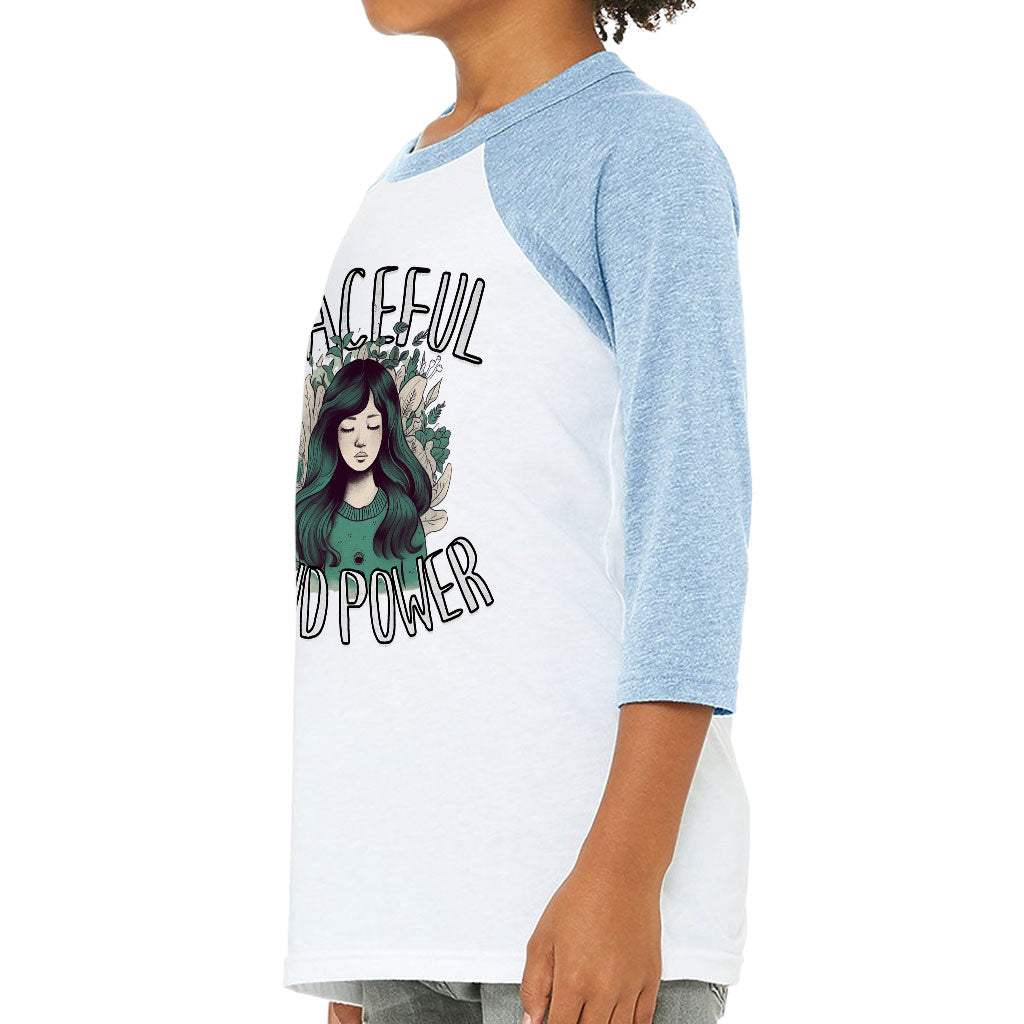 Power Kids' Baseball T-Shirt - Beautiful 3/4 Sleeve T-Shirt - Unique Baseball Tee