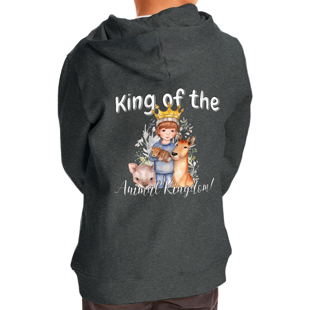 King Of the Animal Kingdom Toddler Full-Zip Hoodie - Cool Toddler Hoodie - Graphic Kids' Hoodie