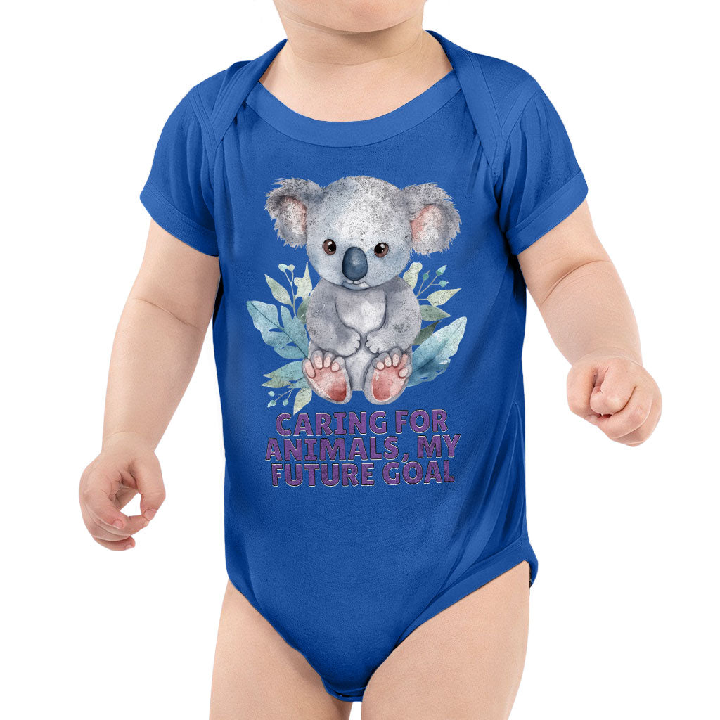 Caring for Animals Baby Jersey Onesie - Coala Baby Bodysuit - Cute Baby One-Piece