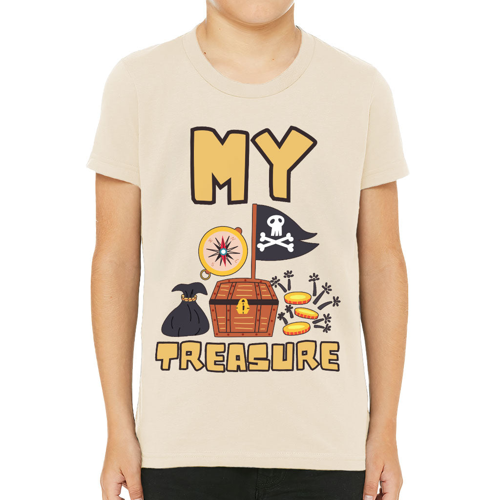 My Treasure Kids' T-Shirt - Pirate Design T-Shirt - Colorful Tee Shirt for Kids