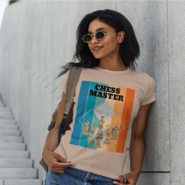 Chess Master Slim Fit T-Shirt - Board Game Women's T-Shirt - Art Slim Fit Tee