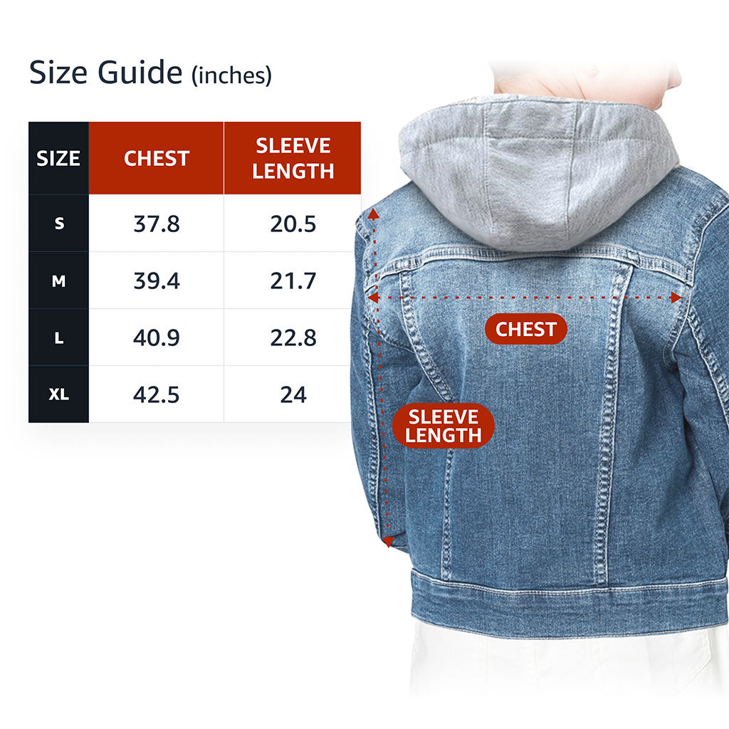 Cute Pirate Hooded Denim Jacket for Kids - Flag Jean Jacket - Graphic Denim Jacket for Kids