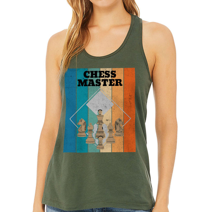 Chess Master Women's Racerback Tank - Board Game Tank Top - Art Workout Tank