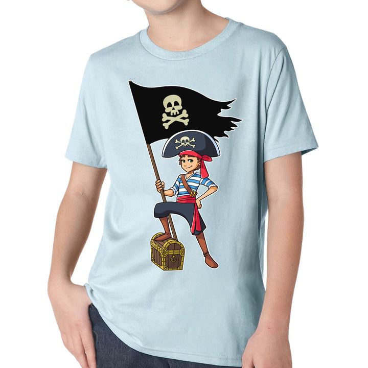 Cool Pirate Kids' Classic Fit T-Shirt - Sea Themed T-Shirt - Cartoon Classic Fit Tee