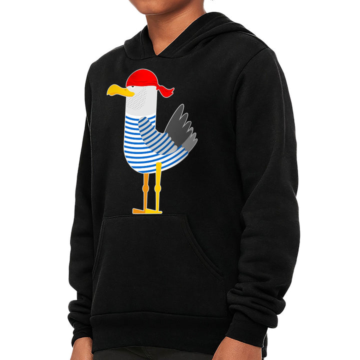 Bird Pirate Kids' Sponge Fleece Hoodie - Cool Kids' Hoodie - Printed Hoodie for Kids