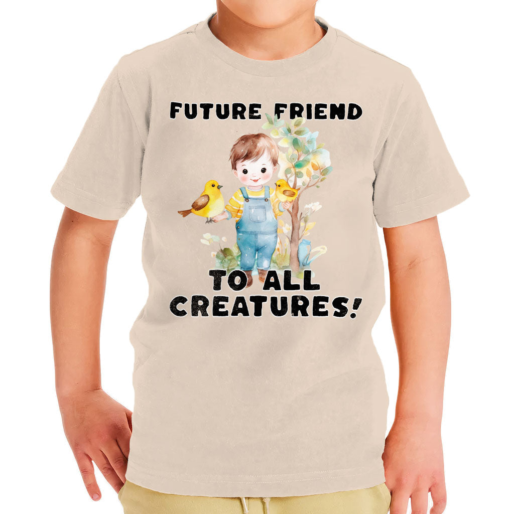 Future Friend for All Creatures Toddler T-Shirt - Cute Kids' T-Shirt - Colorful Tee Shirt for Toddler