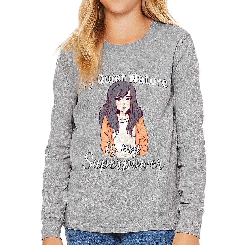 My Quiet Nature Kids' Long Sleeve T-Shirt - Beautiful T-Shirt - Unique Long Sleeve Tee