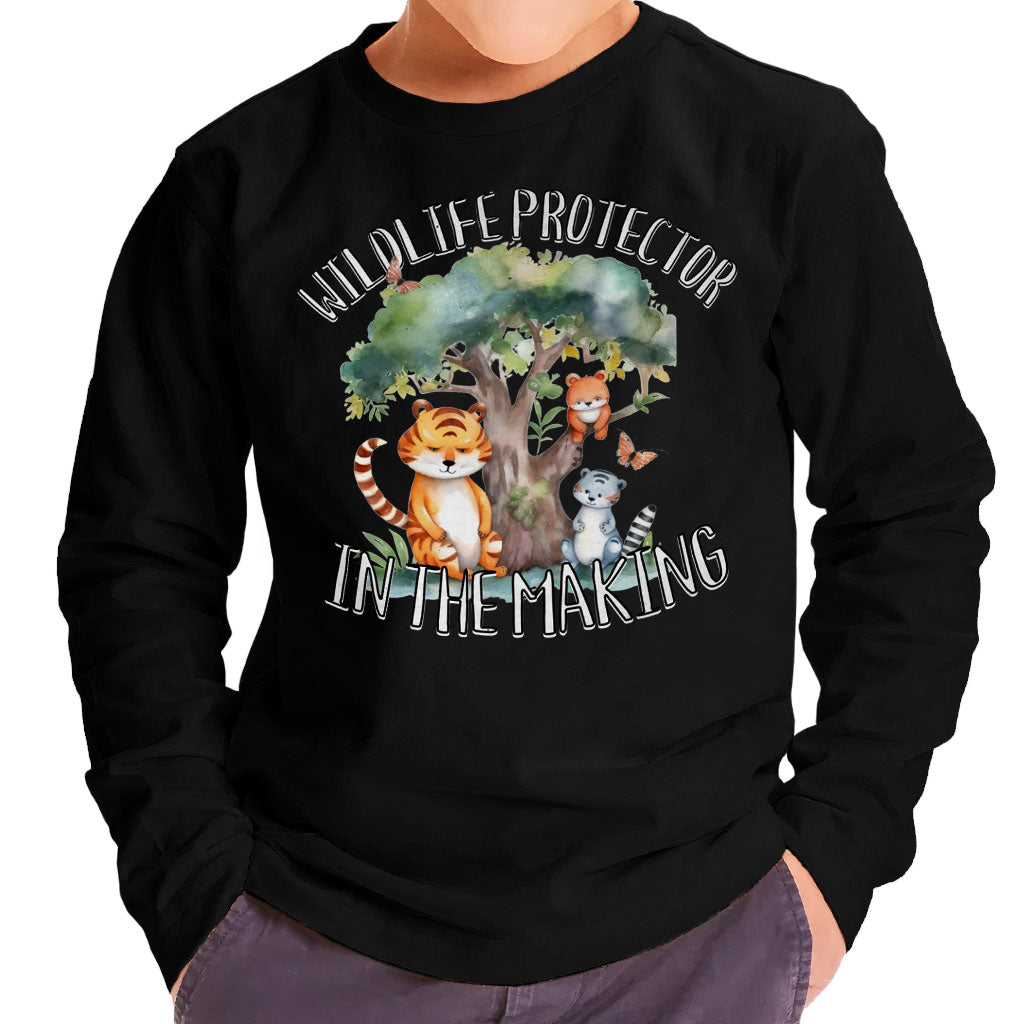 Wildlife Protector Toddler Long Sleeve T-Shirt - Animals Kids' T-Shirt - Themed Long Sleeve Tee