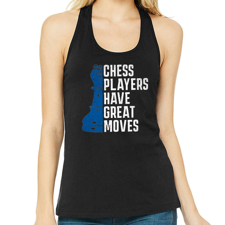 Chess Players Women's Racerback Tank - Cool Design Tank Top - Word Design Workout Tank