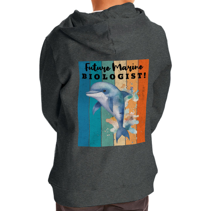 Future Marine Biologist Toddler Full-Zip Hoodie - Dolphin Toddler Hoodie - Printed Kids' Hoodie