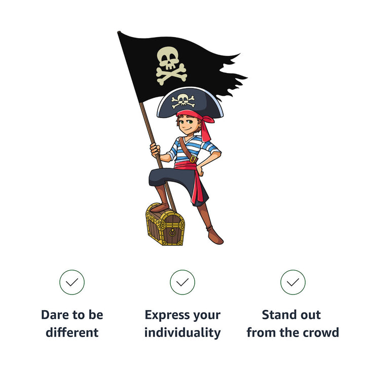 Cool Pirate Kids' Denim Jacket - Sea Themed Jean Jacket - Cartoon Denim Jacket for Kids