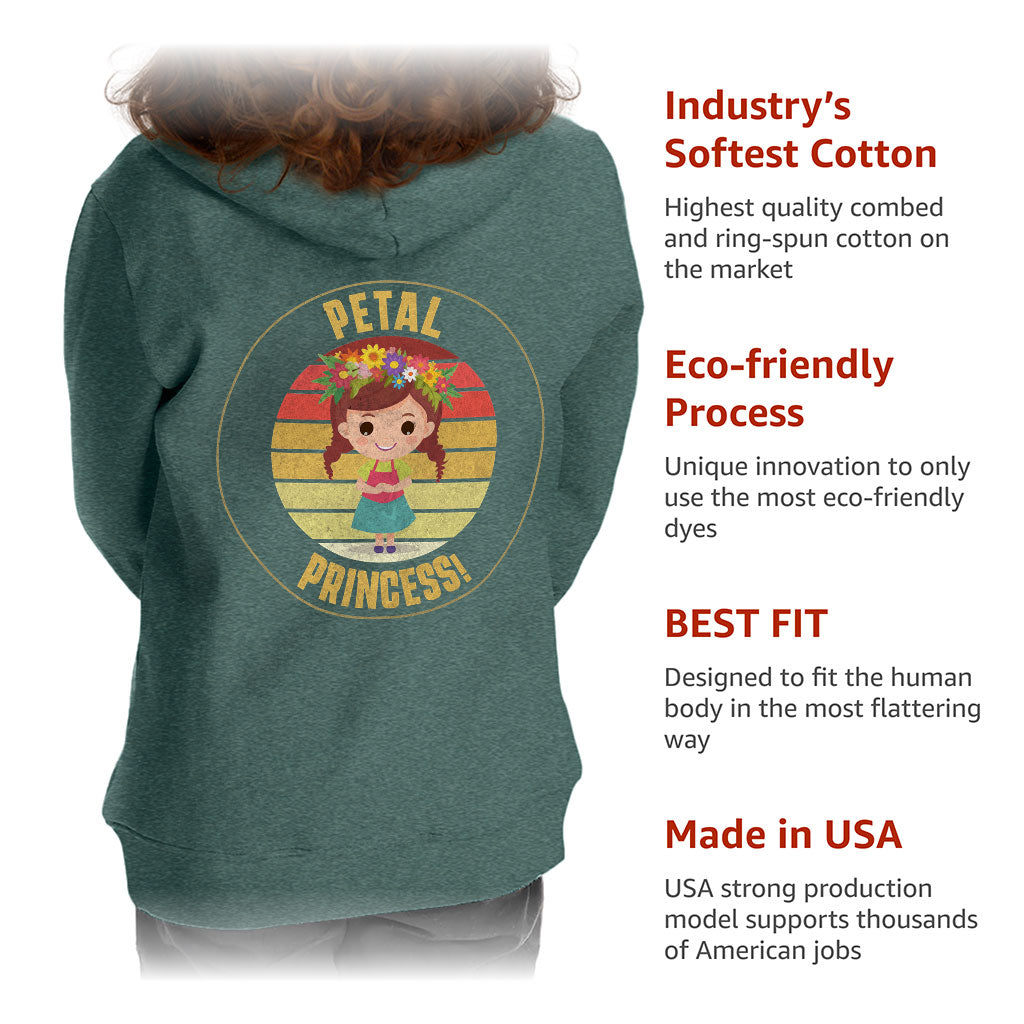 Petal Princess Toddler Full-Zip Hoodie - Cute Toddler Hoodie - Graphic Kids' Hoodie