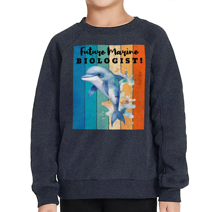 Future Marine Biologist Toddler Raglan Sweatshirt - Dolphin Sponge Fleece Sweatshirt - Printed Kids' Sweatshirt