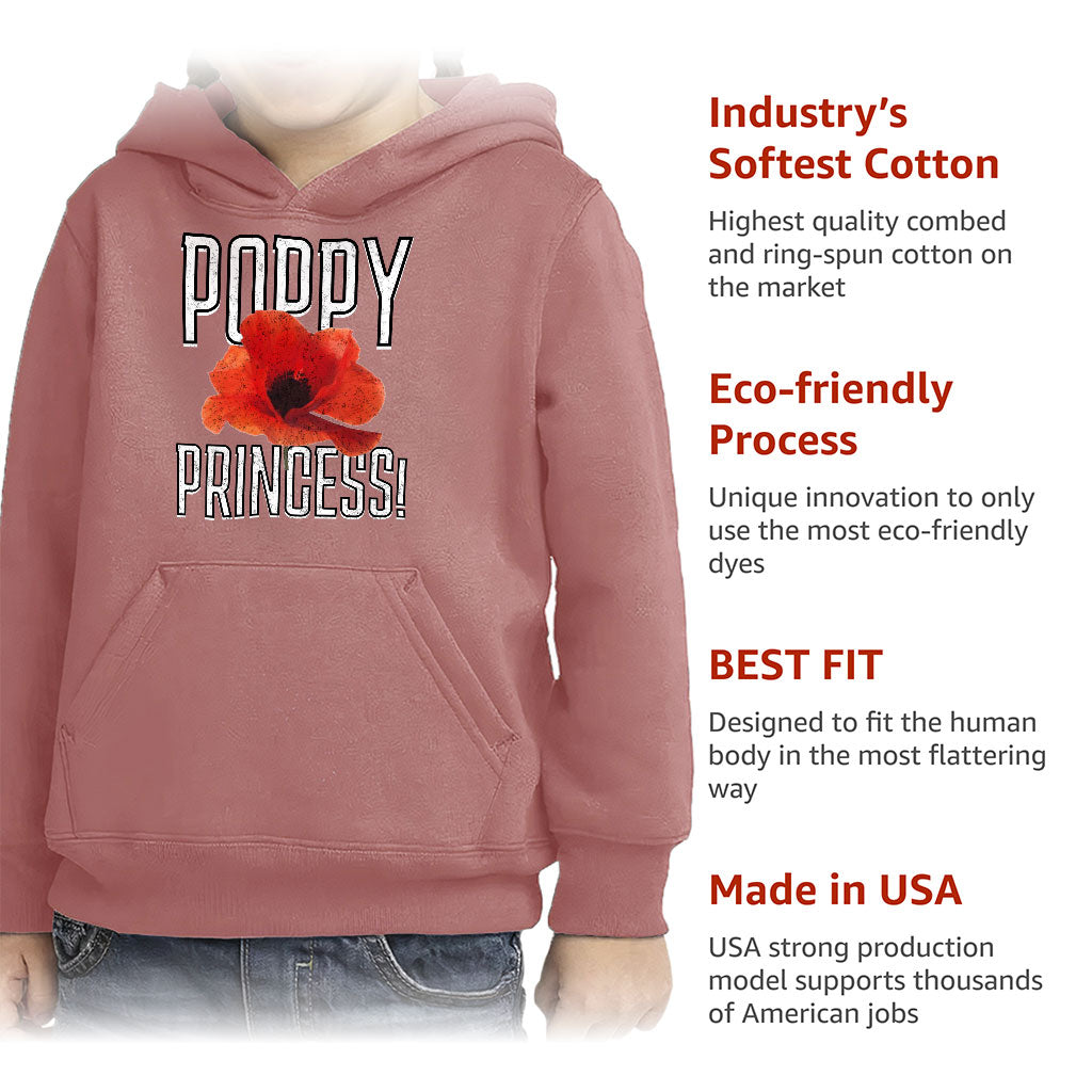 Poppy Princess Toddler Pullover Hoodie - Cute Sponge Fleece Hoodie - Themed Hoodie for Kids