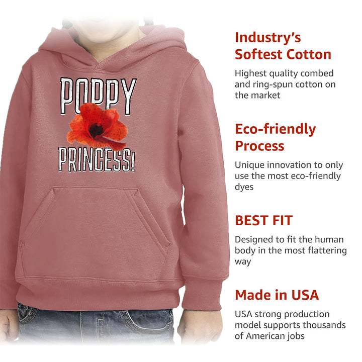 Poppy Princess Toddler Pullover Hoodie - Cute Sponge Fleece Hoodie - Themed Hoodie for Kids