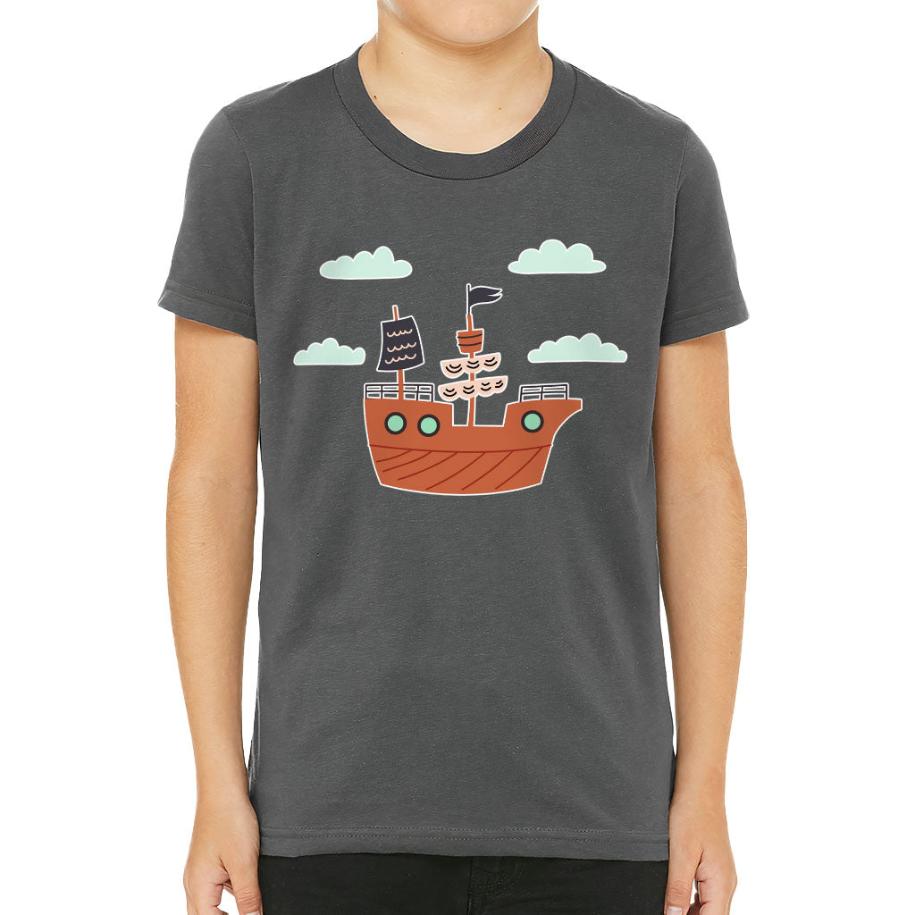 Pirate Ship Kids' T-Shirt - Themed T-Shirt - Bright Art Tee Shirt for Kids