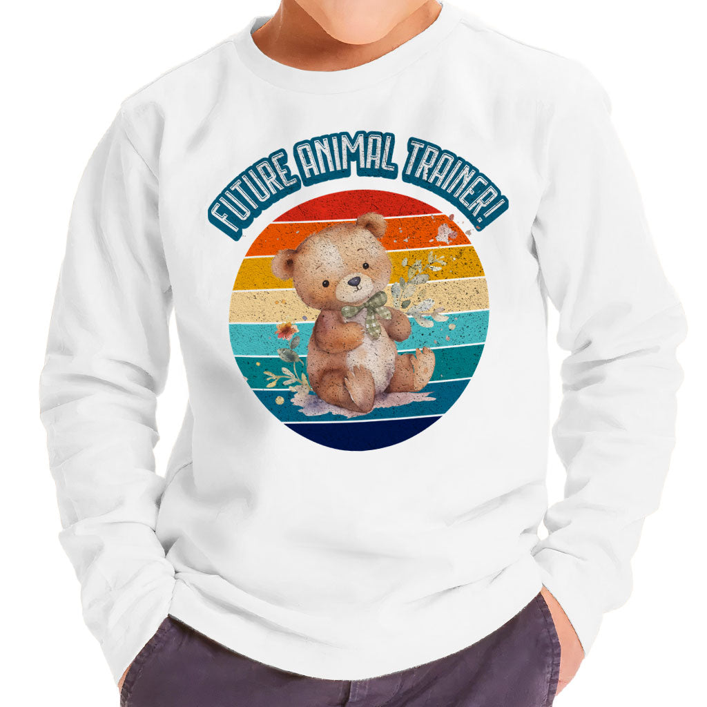 Future Animal Trainer Toddler Long Sleeve T-Shirt - Teddy Bear Kids' T-Shirt - Printed Long Sleeve Tee