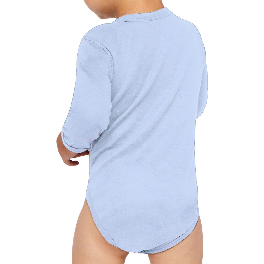 Many Furry Friends Baby Long Sleeve Onesie - Animal Lover Baby Long Sleeve Bodysuit - Graphic Baby One-Piece
