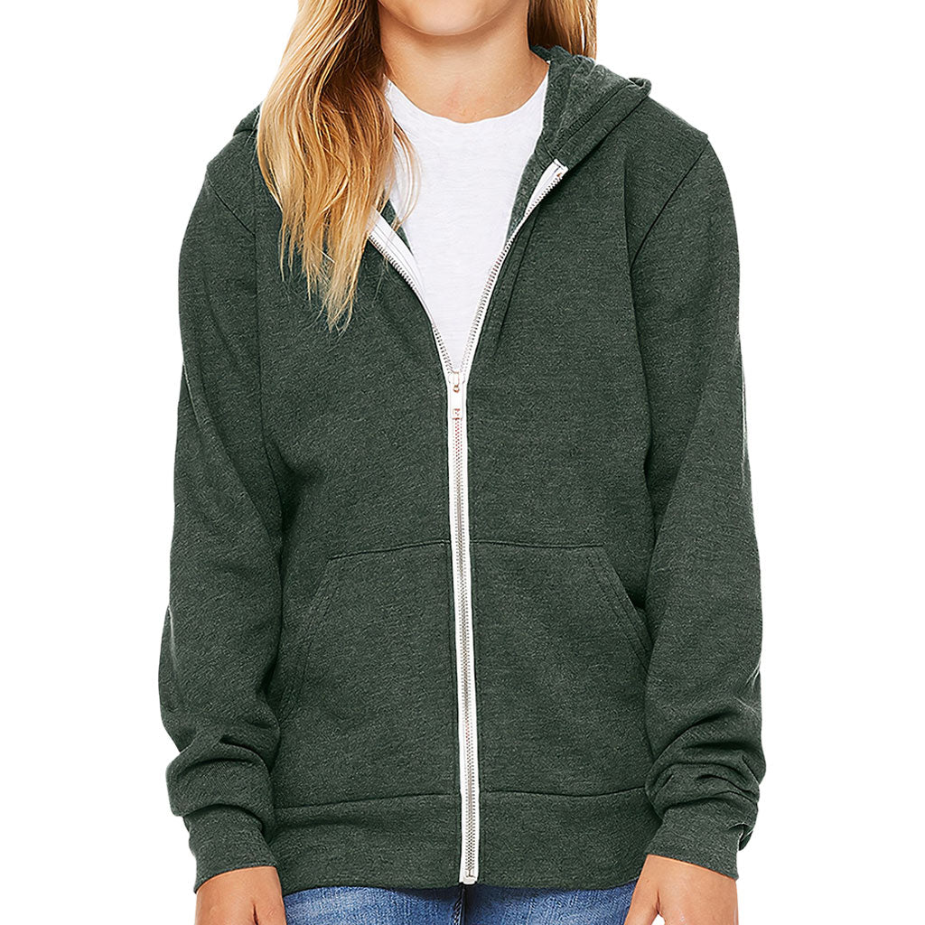 The Calm Within the Chaos Kids' Full-Zip Hoodie - Flower Girl Hooded Sweatshirt - Art Kids' Hoodie
