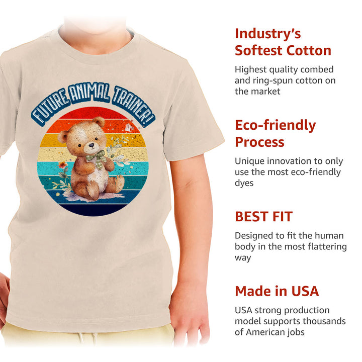 Future Animal Trainer Toddler T-Shirt - Teddy Bear Kids' T-Shirt - Printed Tee Shirt for Toddler
