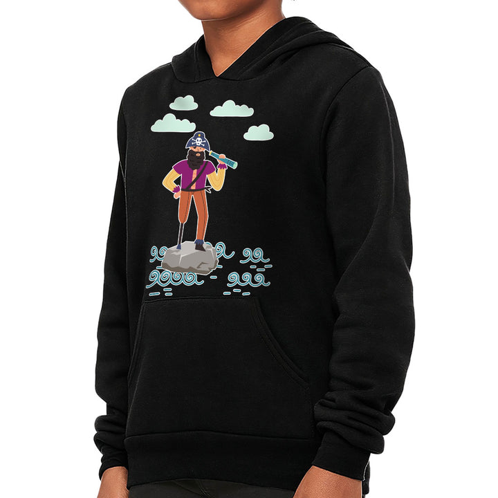 Cute Pirate Kids' Sponge Fleece Hoodie - Flag Kids' Hoodie - Graphic Hoodie for Kids