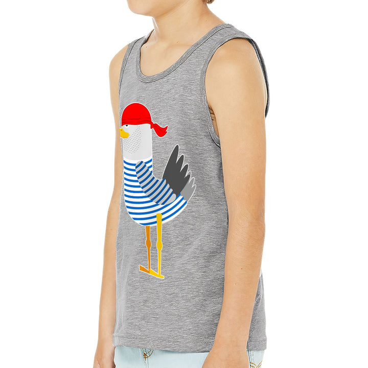 Bird Pirate Kids' Jersey Tank - Cool Sleeveless T-Shirt - Printed Kids' Tank Top