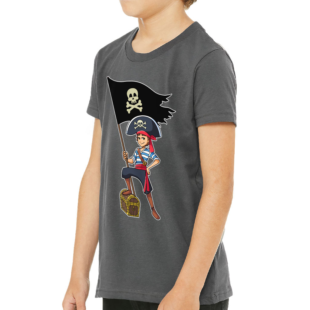 Cool Pirate Kids' T-Shirt - Sea Themed T-Shirt - Cartoon Tee Shirt for Kids