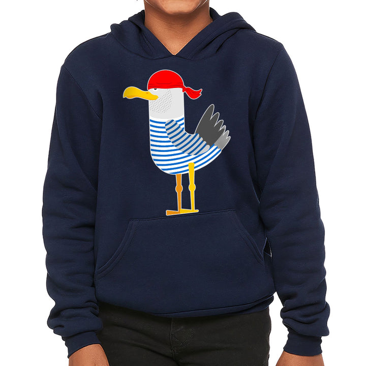 Bird Pirate Kids' Sponge Fleece Hoodie - Cool Kids' Hoodie - Printed Hoodie for Kids