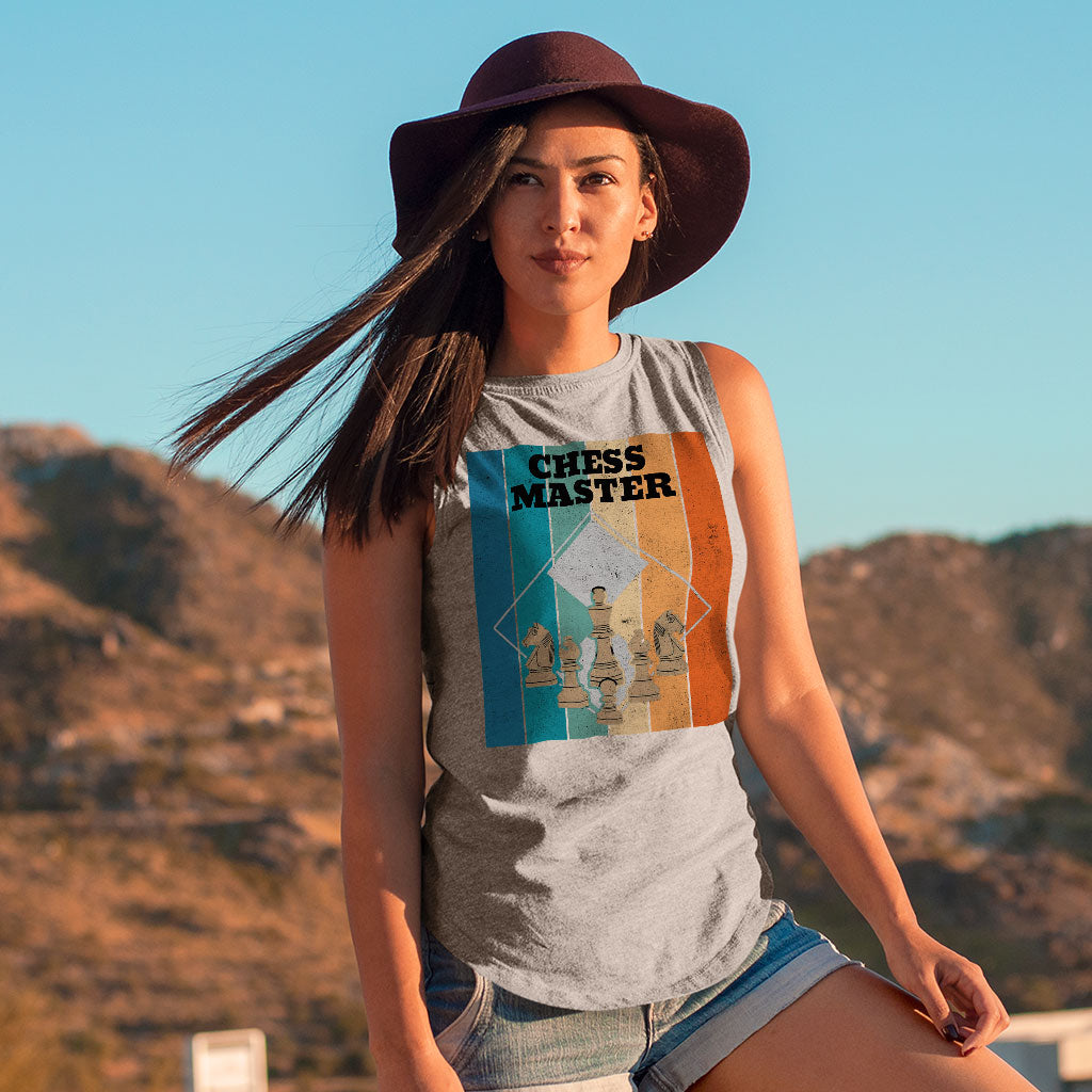 Chess Master Women's Muscle Tank - Board Game Tank Top - Art Workout Tank