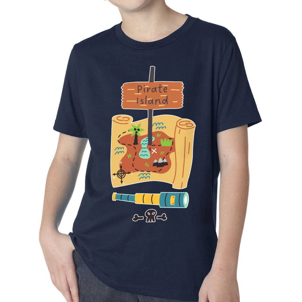 Pirate Island Kids' Classic Fit T-Shirt - Map Print T-Shirt - Cool Classic Fit Tee