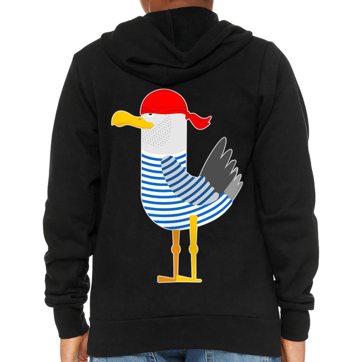 Bird Pirate Kids' Full-Zip Hoodie - Cool Hooded Sweatshirt - Printed Kids' Hoodie