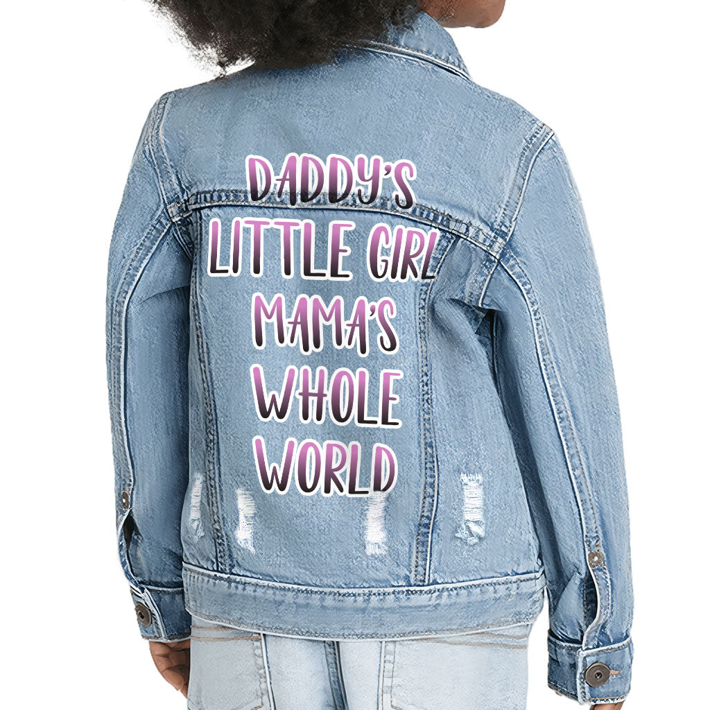 Daddy's Little Girl Toddler Denim Jacket - Cute Jean Jacket - Printed Denim Jacket for Kids