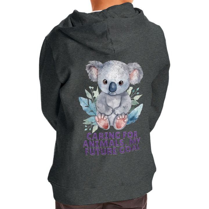 Caring for Animals Toddler Full-Zip Hoodie - Coala Toddler Hoodie - Cute Kids' Hoodie