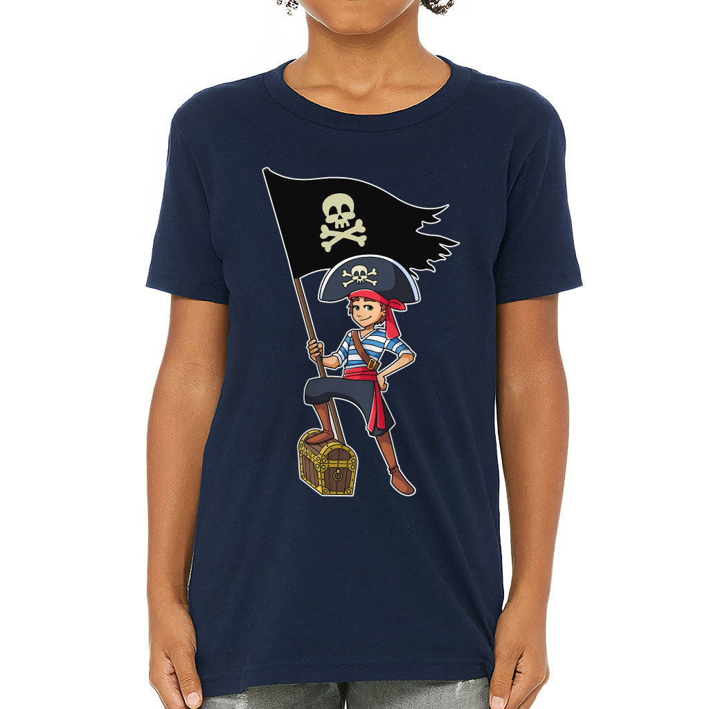 Cool Pirate Kids' T-Shirt - Sea Themed T-Shirt - Cartoon Tee Shirt for Kids