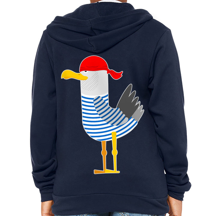 Bird Pirate Kids' Full-Zip Hoodie - Cool Hooded Sweatshirt - Printed Kids' Hoodie