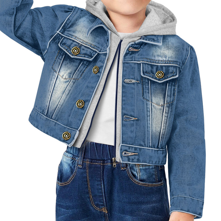 I Came I Saw I Conquered Toddler Hooded Denim Jacket - Cool Jean Jacket - Best Selling Denim Jacket for Kids