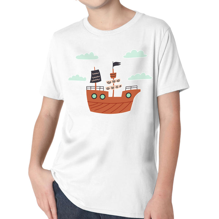 Pirate Ship Kids' Classic Fit T-Shirt - Themed T-Shirt - Bright Art Classic Fit Tee