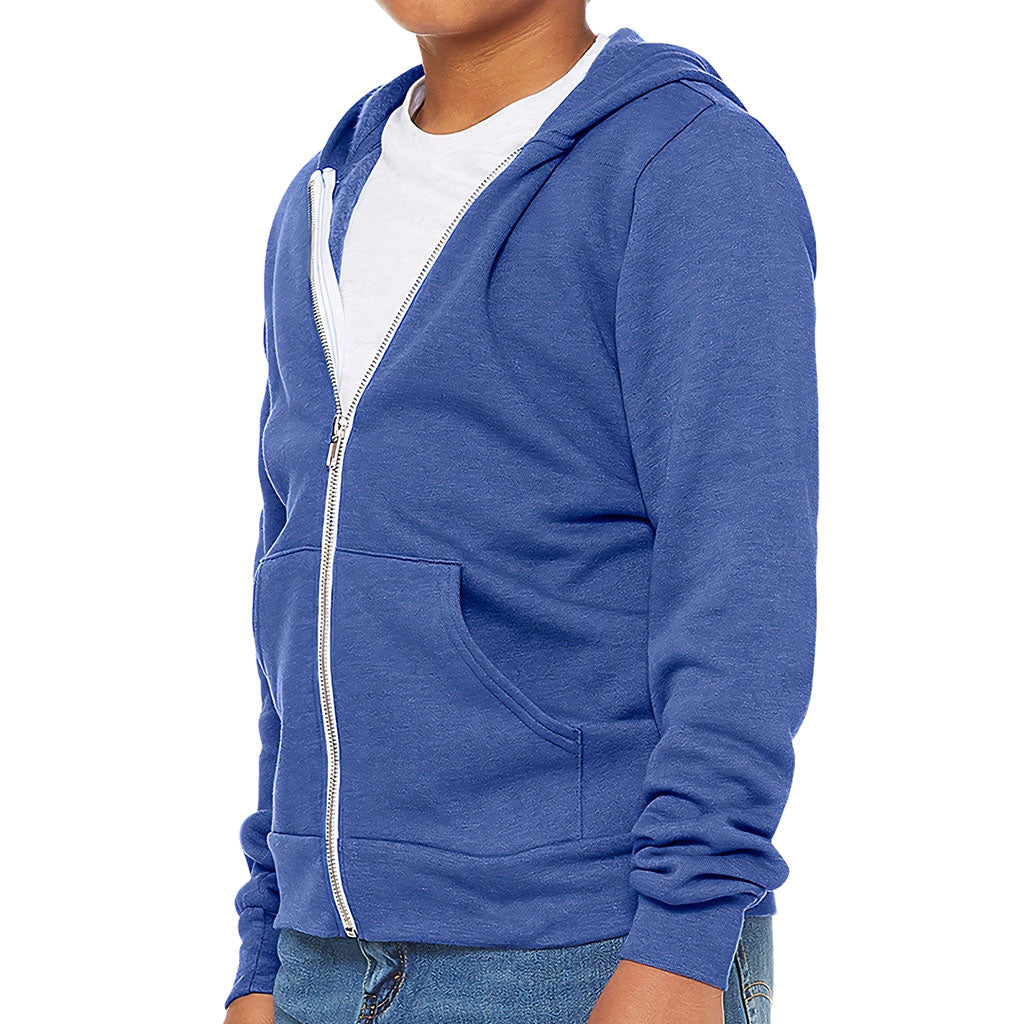 Whale Print Kids' Full-Zip Hoodie - Yo Ho Ho Hooded Sweatshirt - Graphic Kids' Hoodie