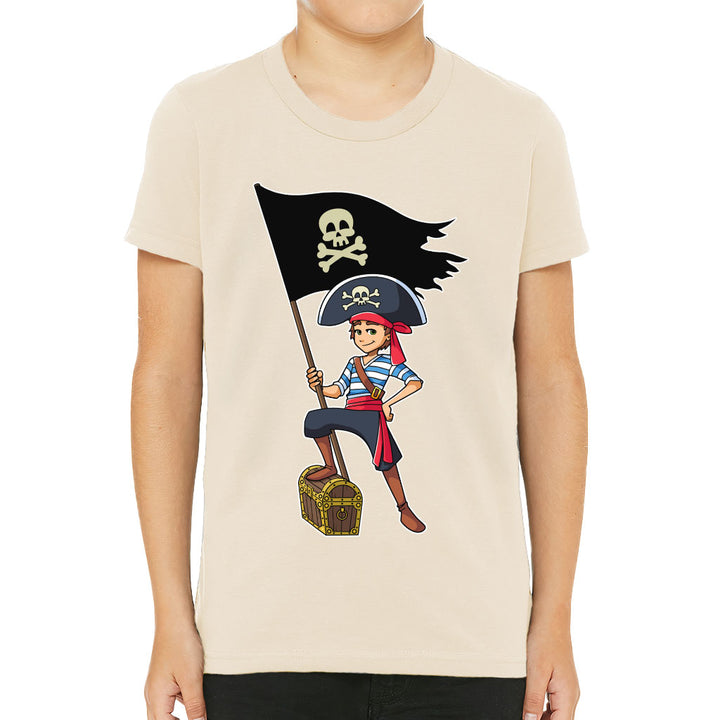Cool Pirate Kids' T-Shirt - Sea Themed T-Shirt - Cartoon Tee Shirt for Kids