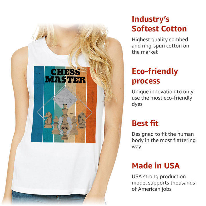 Chess Master Women's Muscle Tank - Board Game Tank Top - Art Workout Tank