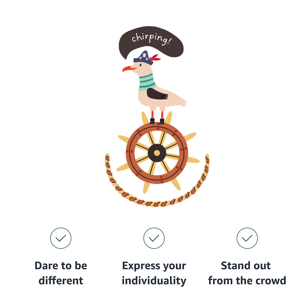 Sea Ship Themed Kids' Jersey Tank - Bird Sleeveless T-Shirt - Printed Kids' Tank Top