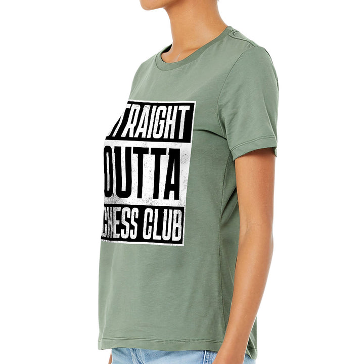 Word Art Women's T-Shirt - Chess Club T-Shirt - Unique Relaxed Tee