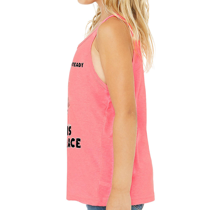 Serene and Steady Kids' Jersey Tank - Cute Girl Graphic Sleeveless T-Shirt - Word Design Kids' Tank Top